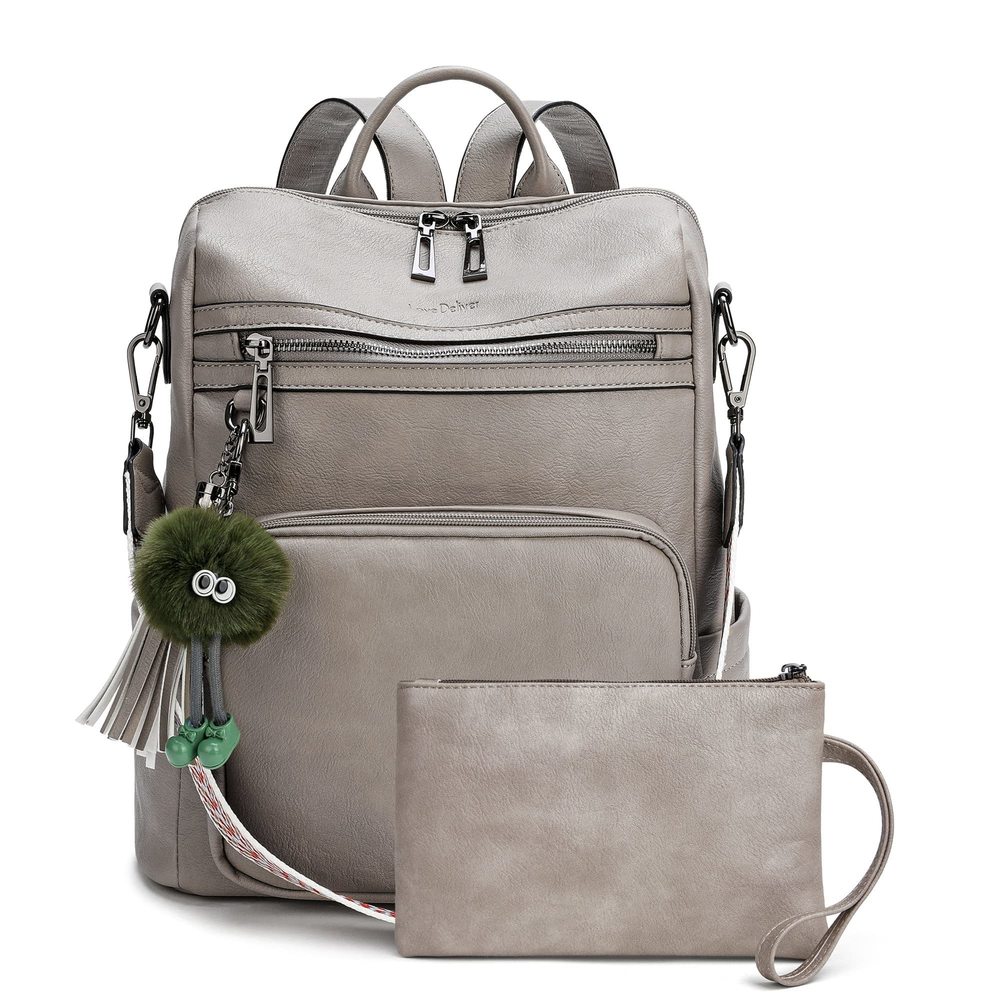 Leather Backpack Purse for Women Travel Fashion Ladies Shoulder Bags🐭